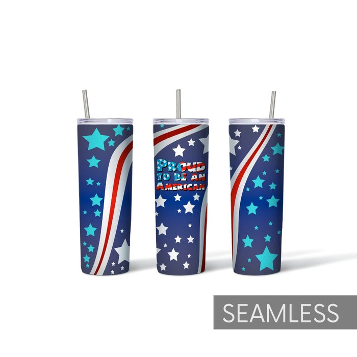 Proud to be an American Tumbler Sublimation