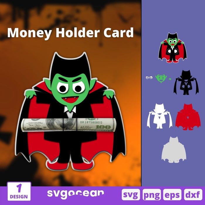 Vampire Money Holder Card Svg - Svg Ocean