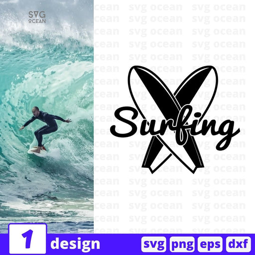 Free Surfing SVG Cut File