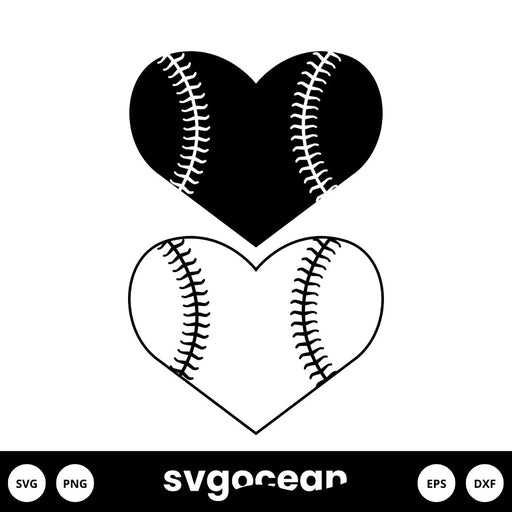 Baseball Heart SVG - Svg Ocean