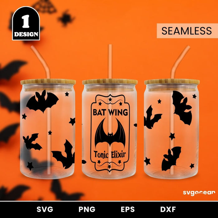 Halloween Can Glass Wraps - Svg Ocean