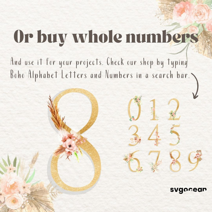 Boho Table Number 8 - Svg Ocean