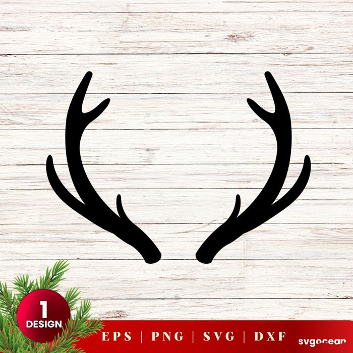 Christmas Deer Antlers - Svg Ocean