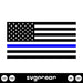 Thin Blue Line Flag SVG Free - Svg Ocean