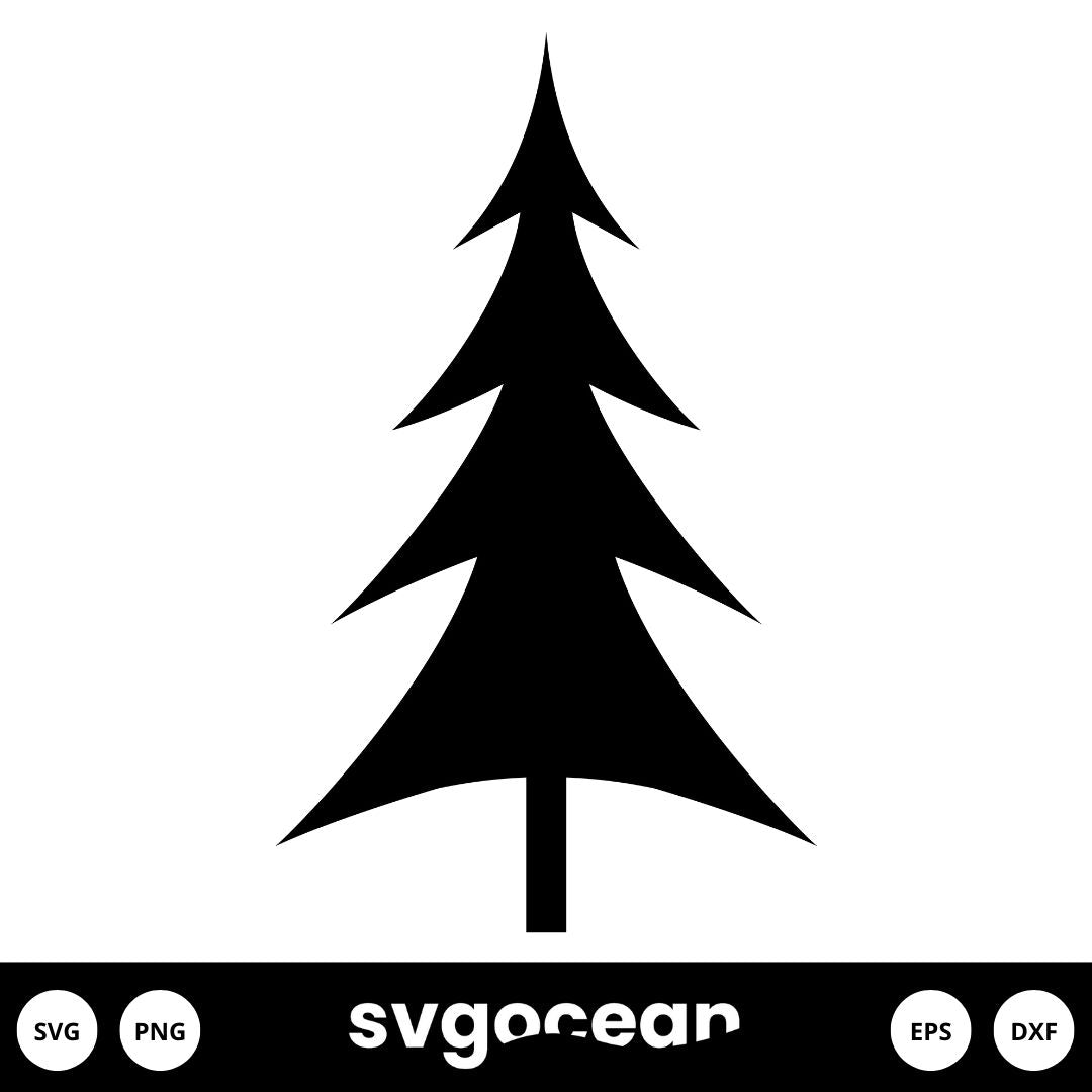 Christmas Tree Silhouette Svg vector for instant download - Svg Ocean ...