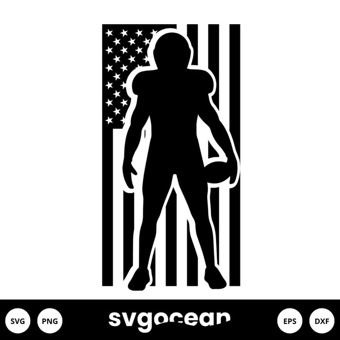 American Football Player SVG - Svg Ocean