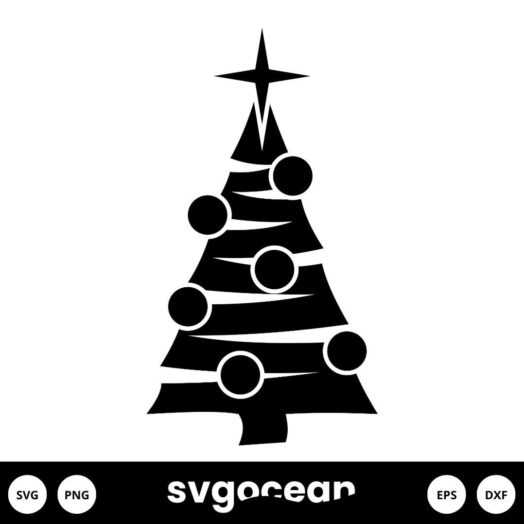 Christmas Tree Free Svg vector for instant download - Svg Ocean — svgocean