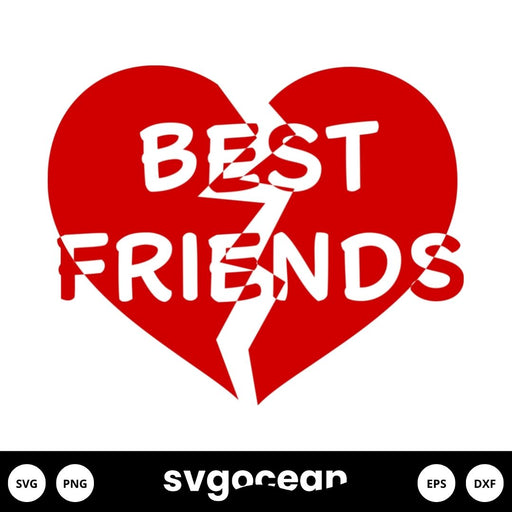 Best Friends Heart SVG - Svg Ocean