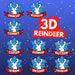 3D Reindeer SVG Bundle - Svg Ocean