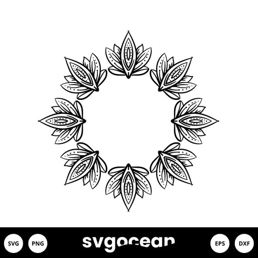 Monogram Mandala Svg - Svg Ocean