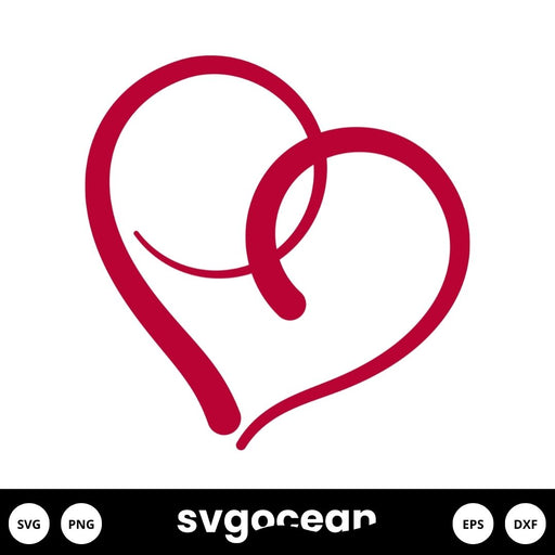 Swirl Heart SVG - Svg Ocean