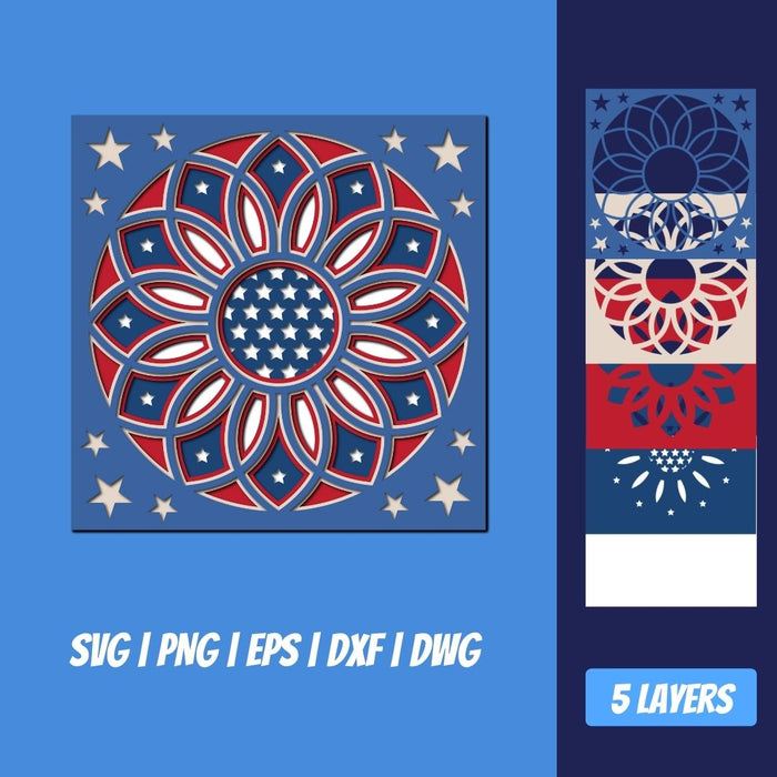 USA Shadow Box - Svg Ocean