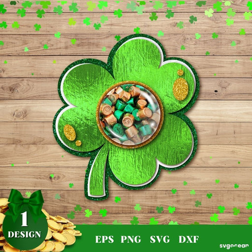 St Patrick's Day Shamrock Candy Dome SVG - svgocean