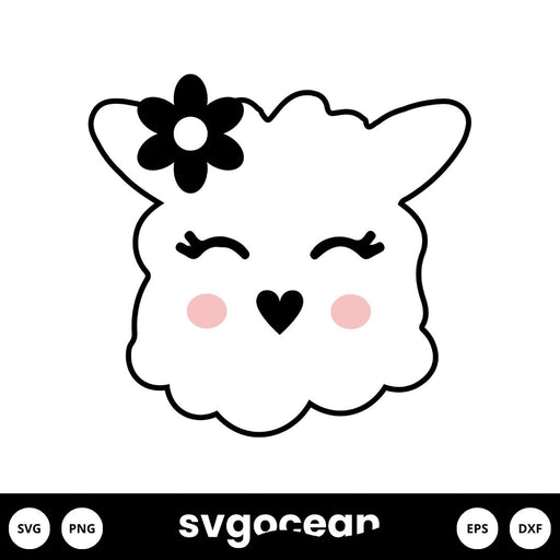 Cute Llama Svg - Svg Ocean