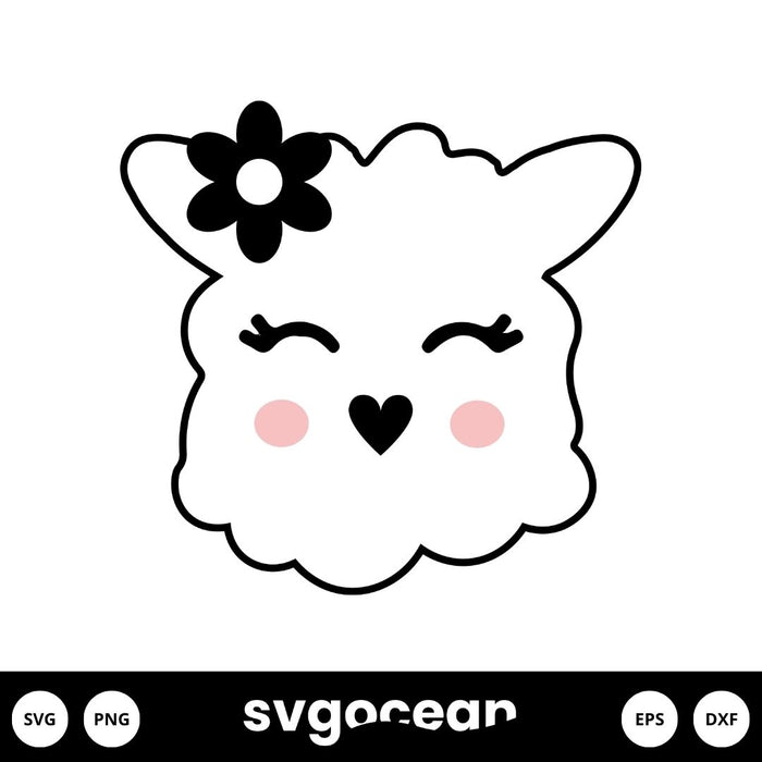 Cute Llama Svg - Svg Ocean