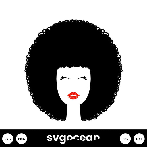 Afro Lady Svg - Svg Ocean