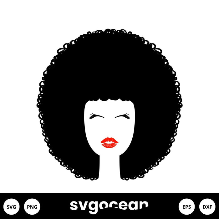 Afro Lady Svg - Svg Ocean