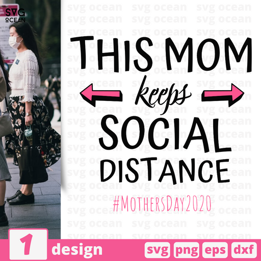 Mom keeps social distance SVG bundle - Svg Ocean