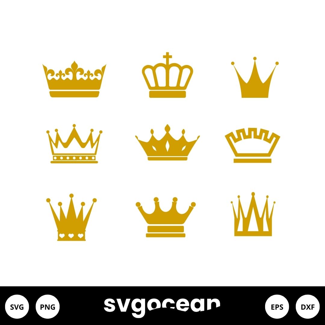 Crowns SVG Free, image size:1080x1080
