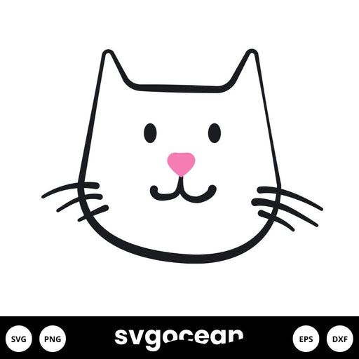 Cat Head Svg - Svg Ocean