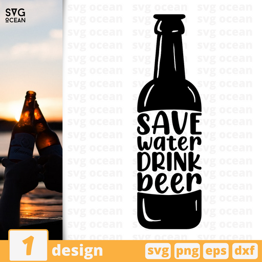 Save water Drink beer SVG vector bundle - Svg Ocean