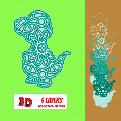 Dinosaurs 2 3D Layered SVG Cut File - Svg Ocean