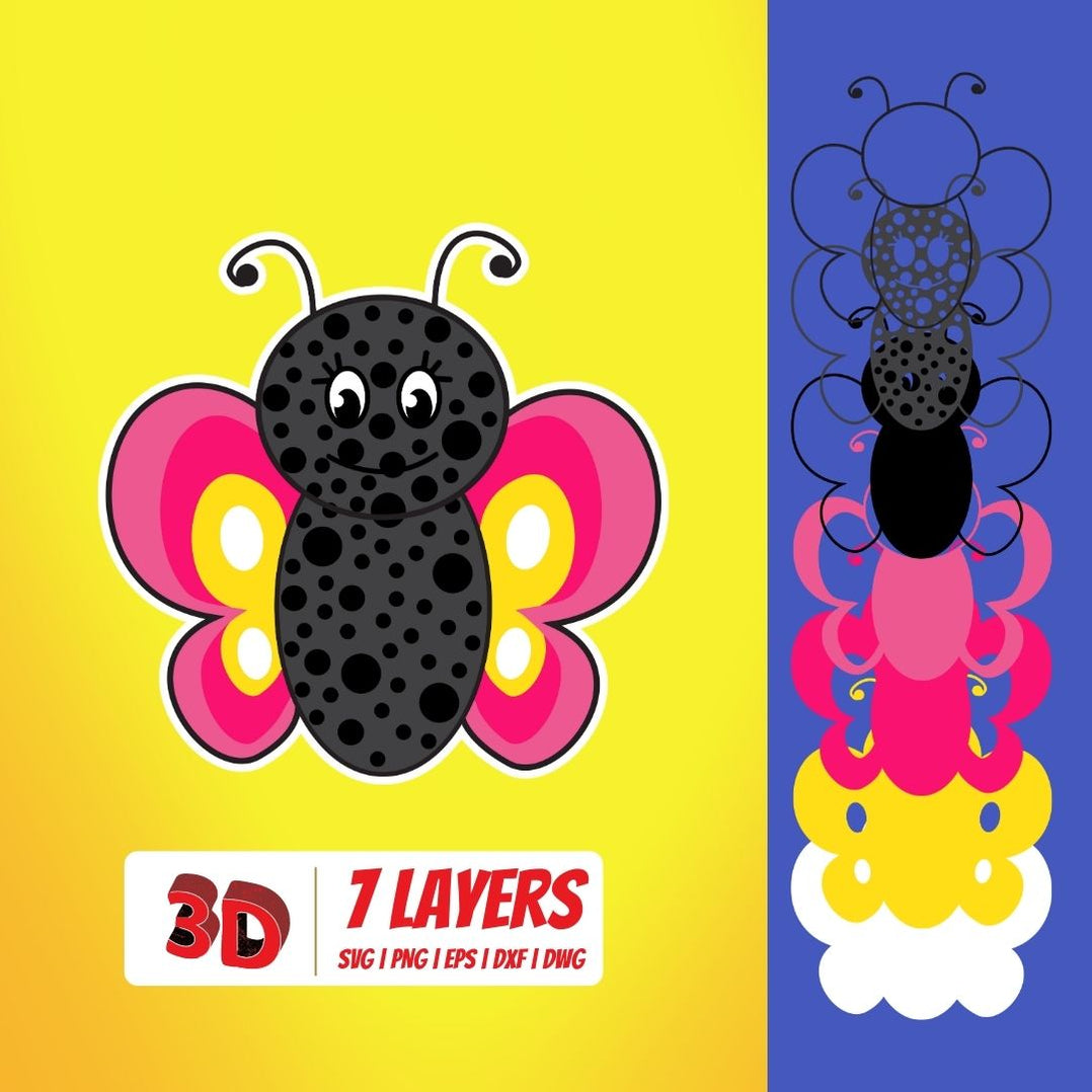 3D Layered Insects SVG Bundle vector for instant download - Svg Ocean ...