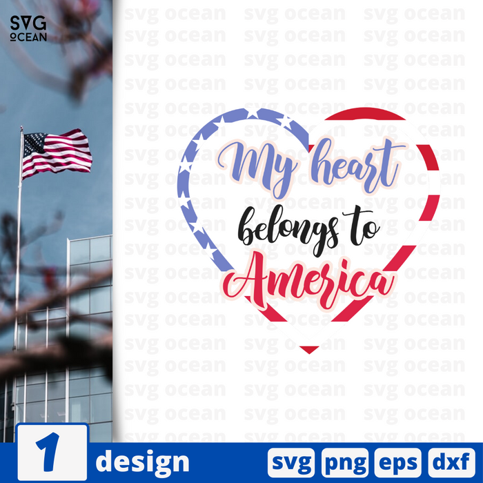 My heart belongs to America SVG vector bundle - Svg Ocean