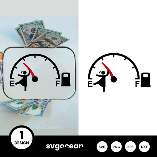 Woman Fuel Gauge Indicator SVG - Svg Ocean