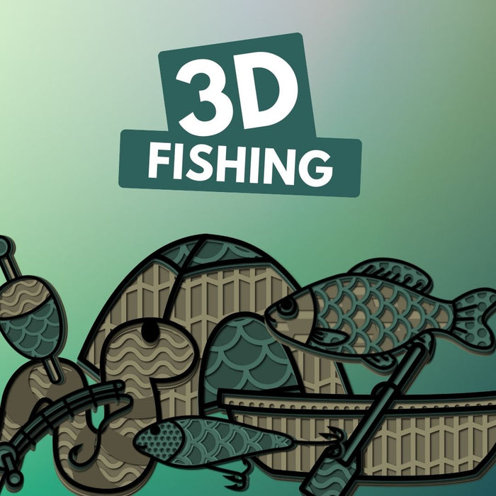 3D Fishing SVG Bundle - Svg Ocean