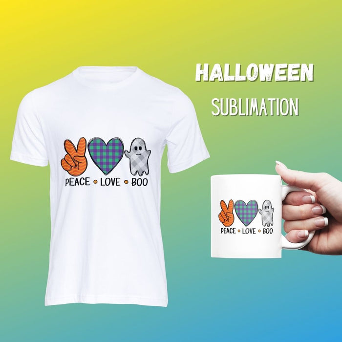 Peace Love Boo Sublimation - Svg Ocean