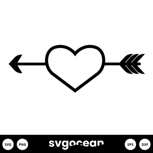 Arrow With Heart SVG - Svg Ocean