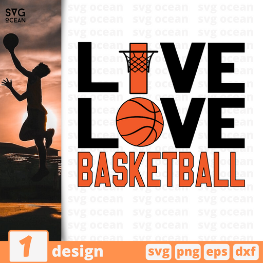 Live. Love. Basketball SVG vector bundle - Svg Ocean