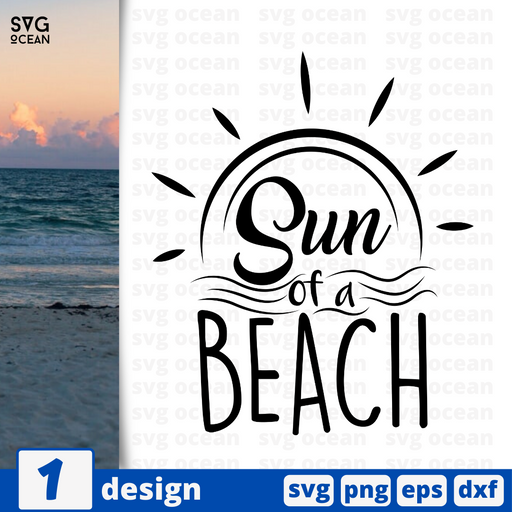Sun of a beach SVG vector bundle - Svg Ocean