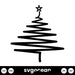 Swirly Christmas Tree Svg - Svg Ocean