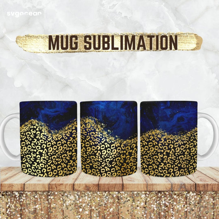 Gold Leopard Mug Sublimation - Svg Ocean