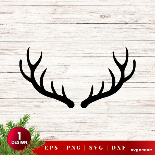 Reindeer Antlers Silhouette - Svg Ocean