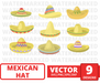Mexican hat SVG vector bundle - Svg Ocean