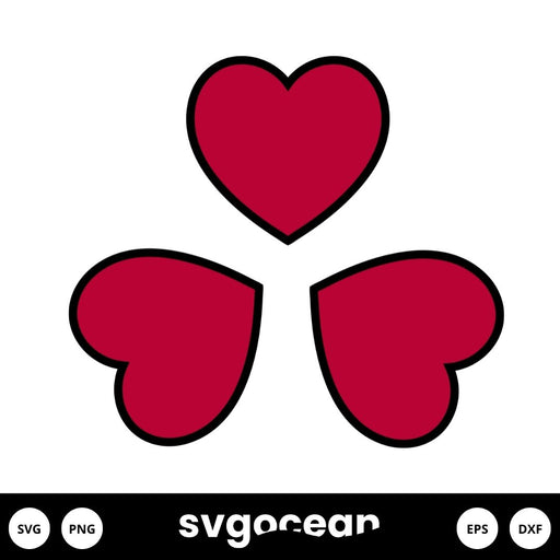 3 Heart SVG - Svg Ocean
