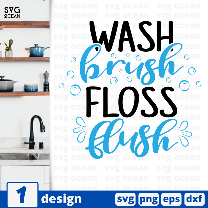 Wash brush Floss flush SVG vector bundle - Svg Ocean