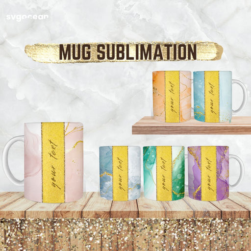 Marble Glitter Mug Sublimation Bundle - Svg Ocean