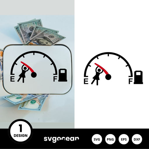 Women Fuel Gauge Indicator SVG Design - Svg Ocean