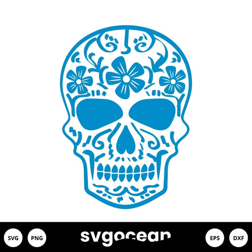 Cute Sugar Skull SVG - Svg Ocean