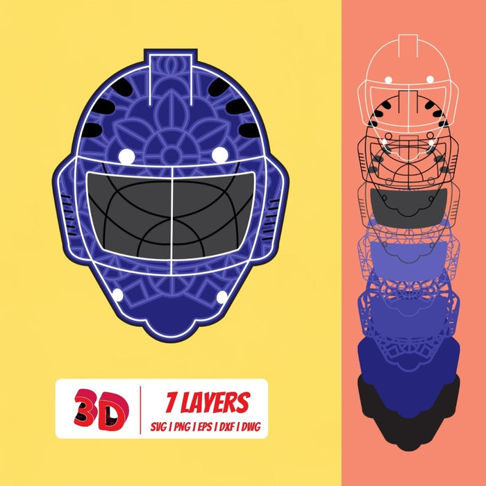 Hockey 2 3D Layered SVG Cut File - Svg Ocean