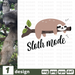 Free Sloth mode quote svg