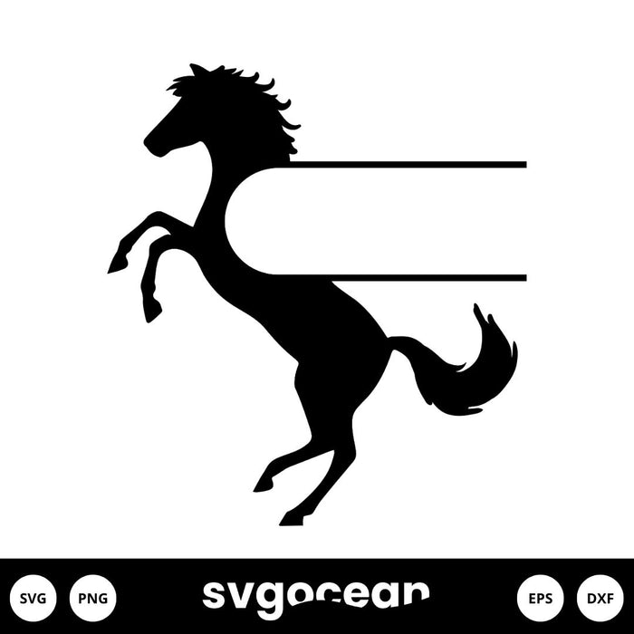 Monogram Horse Svg - Svg Ocean