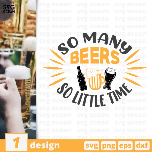 So many beers So little time SVG vector bundle - Svg Ocean