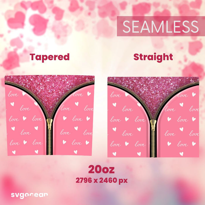 Valentines Day Tumbler Sublimation Template - svgocean