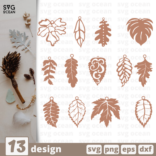 Autumn Leaves Maple Leaf Earrings SVG Files – Amy Romeu
