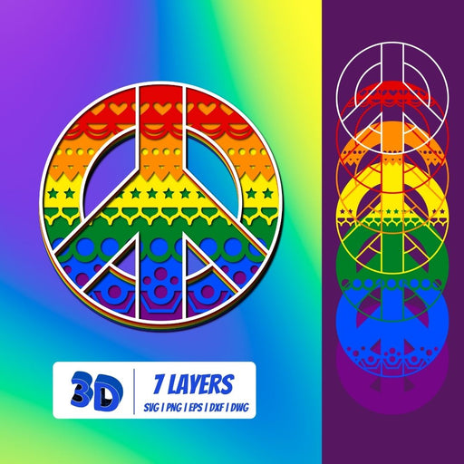 3D LGBT Rainbow Pacific SVG - Svg Ocean